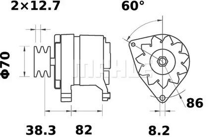 Mahle Original MG 307 Alternator assy Mahle Original MG 307 Alternator assy
