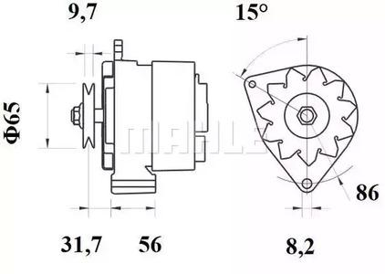 Mahle Original MG 347 Alternator assy Mahle Original MG 347 Alternator assy