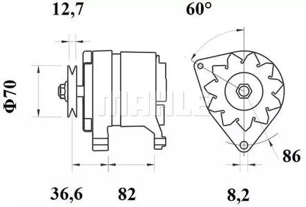 Mahle Original MG 348 Alternator assy Mahle Original MG 348 Alternator assy