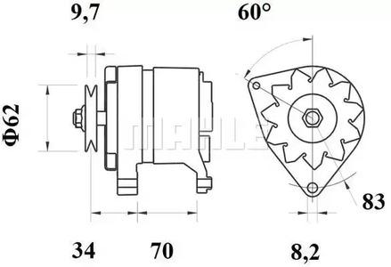 Mahle Original MG 372 Alternator assy Mahle Original MG 372 Alternator assy
