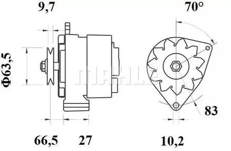 Mahle Original MG 374 Генератор Mahle Original MG 374 Генератор