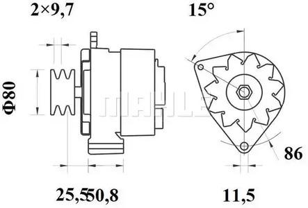 Mahle Original MG 385 Alternator assy Mahle Original MG 385 Alternator assy