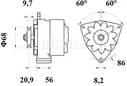 Mahle Original MG 386 Alternator assy Mahle Original MG 386 Alternator assy