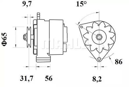 Mahle Original MG 395 Alternator assy Mahle Original MG 395 Alternator assy