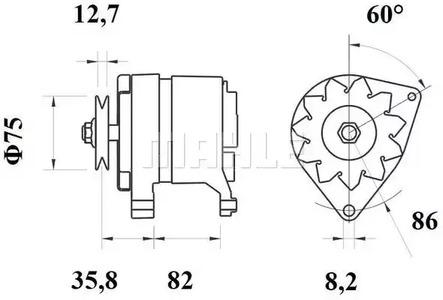 Mahle Original MG 402 Alternator assy Mahle Original MG 402 Alternator assy