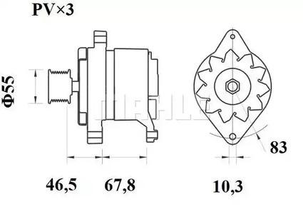 Mahle Original MG 406 Генератор Mahle Original MG 406 Генератор
