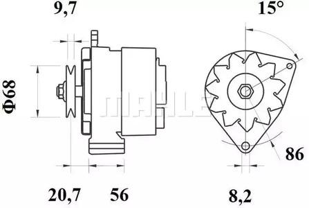 Mahle Original MG 410 Генератор Mahle Original MG 410 Генератор