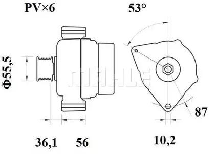 Mahle Original MG 418 Генератор Mahle Original MG 418 Генератор
