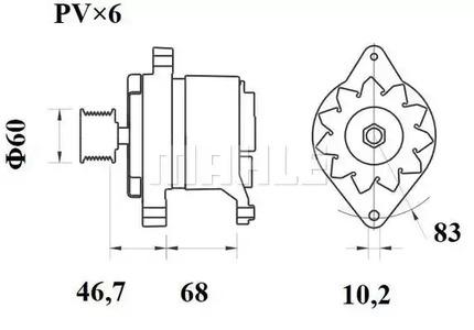 Mahle Original MG 419 Alternator assy Mahle Original MG 419 Alternator assy