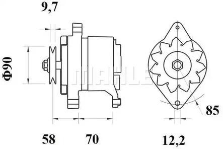Mahle Original MG 42 Генератор Mahle Original MG 42 Генератор