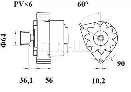 Mahle Original MG 421 Alternator assy Mahle Original MG 421 Alternator assy