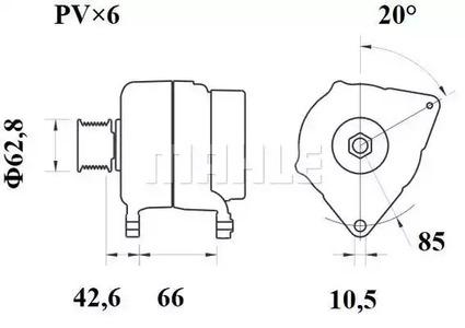 Mahle Original MG 422 Alternator assy Mahle Original MG 422 Alternator assy