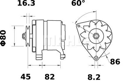Mahle Original MG 424 Alternator assy Mahle Original MG 424 Alternator assy