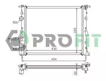 Profit 6042A1 Радіатор охолодження двигуна