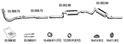 Eberspacher 032023 2 Глушник вихлопних газів кінцевий Eberspacher 032023 2 Глушник вихлопних газів кінцевий