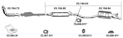 Eberspacher 032045 Schalldaempfer Eberspacher 032045 Schalldaempfer