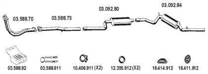 Eberspacher 032117 2 Глушник вихлопних газів кінцевий Eberspacher 032117 2 Глушник вихлопних газів кінцевий