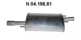 Eberspacher 04.198.81 Глушник вихлопних газів кінцевий Eberspacher 04.198.81 Глушник вихлопних газів кінцевий