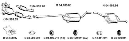 Eberspacher 042080 Глушник вихлопних газів кінцевий Eberspacher 042080 Глушник вихлопних газів кінцевий