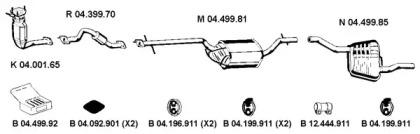 Eberspacher 042086 Середній глушник вихлопних газів Eberspacher 042086 Середній глушник вихлопних газів
