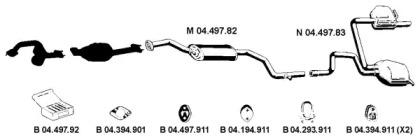 Eberspacher 042123 Muffler assy front Eberspacher 042123 Muffler assy front