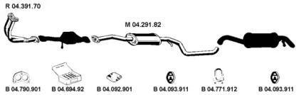 Eberspacher 042218 Глушник вихлопних газів кінцевий