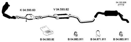 Eberspacher 042263 Глушник вихлопних газів кінцевий Eberspacher 042263 Глушник вихлопних газів кінцевий