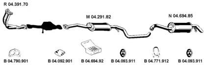 Eberspacher 042266 Глушник вихлопних газів кінцевий