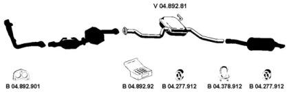 Eberspacher 042283 Глушитель выхлопных газов конечный Eberspacher 042283 Глушитель выхлопных газов конечный