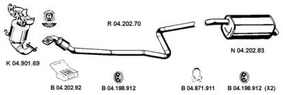 Eberspacher 042384 Глушитель выхлопных газов конечный Eberspacher 042384 Глушитель выхлопных газов конечный
