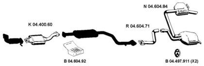 Eberspacher 042403 Muffler assy front Eberspacher 042403 Muffler assy front