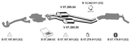 Eberspacher 072090 Глушник вихлопних газів кінцевий Eberspacher 072090 Глушник вихлопних газів кінцевий