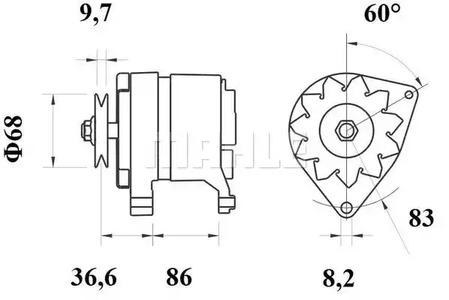 Mahle Original MG 427 Alternator assy Mahle Original MG 427 Alternator assy