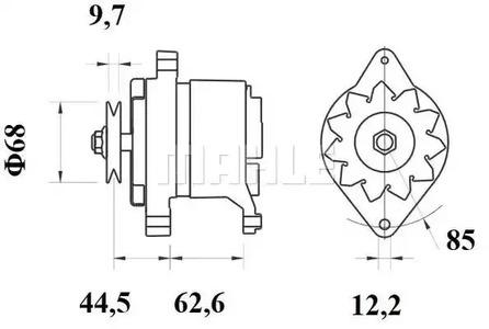 Mahle Original MG 43 Генератор Mahle Original MG 43 Генератор