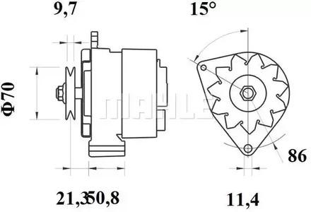 Mahle Original MG 499 Alternator assy Mahle Original MG 499 Alternator assy