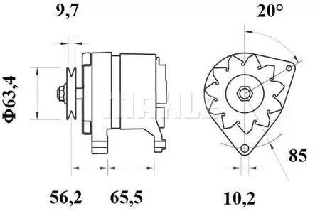 Mahle Original MG 514 Alternator assy Mahle Original MG 514 Alternator assy