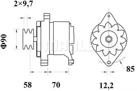 Mahle Original MG 521 Alternator assy Mahle Original MG 521 Alternator assy