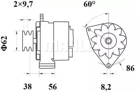 Mahle Original MG 523 Alternator assy Mahle Original MG 523 Alternator assy