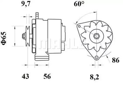Mahle Original MG 527 Генератор Mahle Original MG 527 Генератор