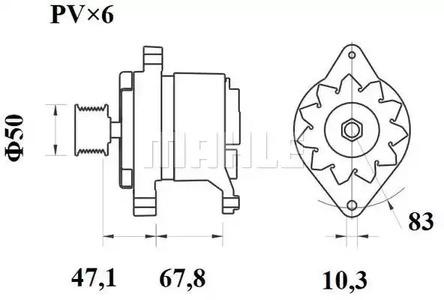 Mahle Original MG 529 Alternator assy Mahle Original MG 529 Alternator assy