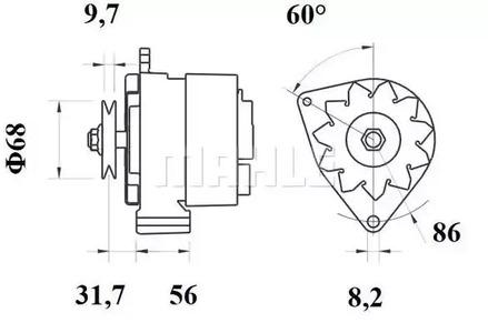 Mahle Original MG 531 Генератор Mahle Original MG 531 Генератор