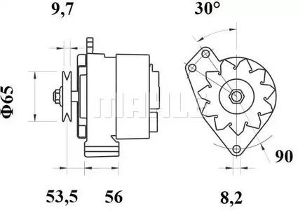 Mahle Original MG 533 Генератор Mahle Original MG 533 Генератор