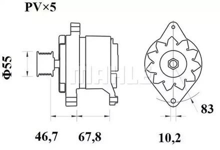 Mahle Original MG 537 Alternator assy Mahle Original MG 537 Alternator assy