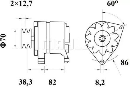 Mahle Original MG 539 Генератор