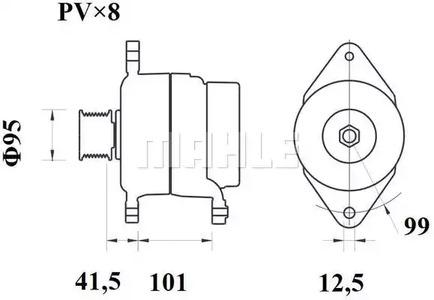 Mahle Original MG 548 Генератор Mahle Original MG 548 Генератор