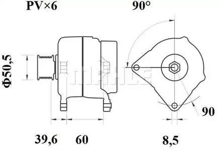 Mahle Original MG 557 Генератор Mahle Original MG 557 Генератор