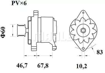 Mahle Original MG 589 Генератор Mahle Original MG 589 Генератор