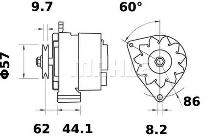Mahle Original MG 603 Генератор Mahle Original MG 603 Генератор