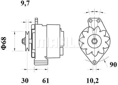 Mahle Original MG 605 Alternator assy