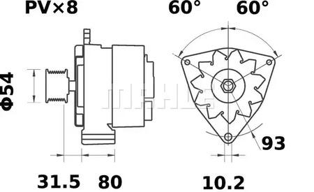 Mahle Original MG 622 Alternator assy Mahle Original MG 622 Alternator assy
